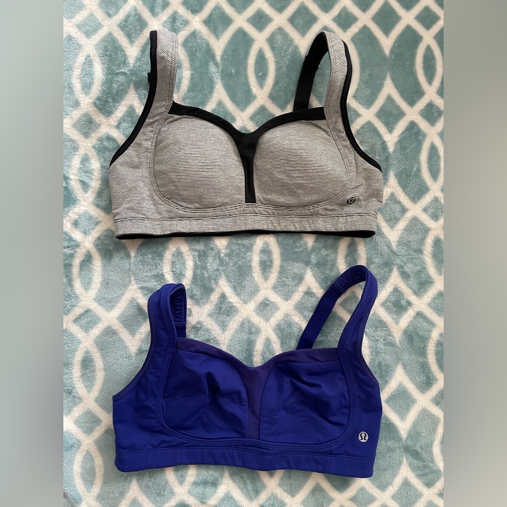 lululemon athletica Women's Gray and Blue Sports Bras
